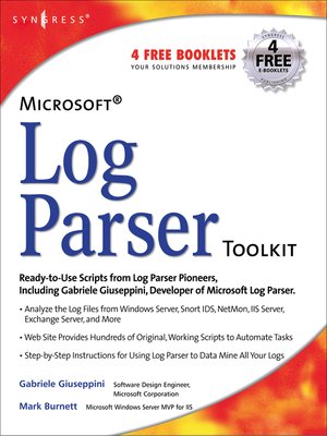 cover image of Microsoft Log Parser Toolkit